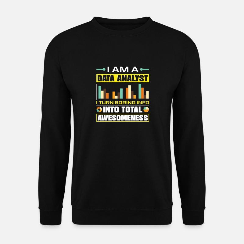 Datenanalyse Datentechnik Lustiger - Unisex Pullover - Schwarz