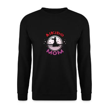 Aikido Mama - Unisex Sweatshirt - black - Front - Alina (178cm) & Michal (187cm)