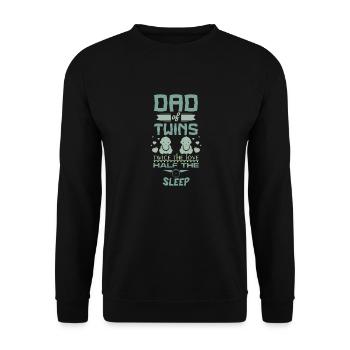 Dad of Twins - Unisex Sweatshirt - black - Front - Alina (178cm) & Michal (187cm)