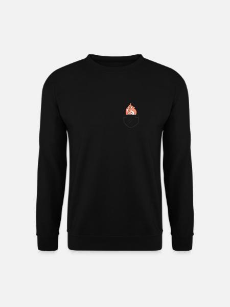 Fuchs in Tasche - Fuchs-Fan-Art Fuchsliebhaber - - Unisex Pullover - Schwarz