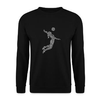 Woman volleyball silhouette - Unisex Sweatshirt - black - Front - Alina (178cm) & Michal (187cm)