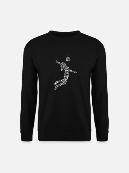 Woman volleyball Silhouette - Unisex Pullover - Schwarz