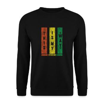 Reggae Way - Sweat-shirt Unisexe - noir - Devant - Alina (178cm) & Michal (187cm)