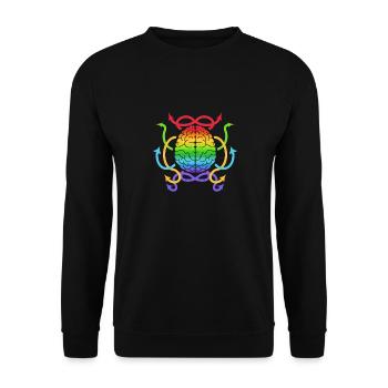 Célébrez la neurodiversité - cerveau neurodivergent - Sweat-shirt Unisexe - noir - Devant - Alina (178cm) & Michal (187cm)