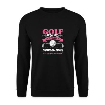 Golf Mom Golfing Lover Mother's Day Golfer Women - Unisex Sweatshirt - black - Front - Alina (178cm) & Michal (187cm)
