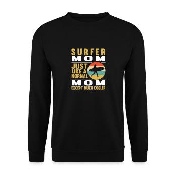 Surfer Mom Windsurfing Mother's Day Surfing Mother - Unisex Pullover - Schwarz - Vorne - Alina (178cm) & Michal (187cm)