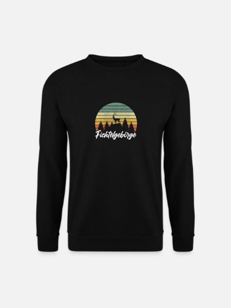 Fichtelgebirge Schneeberg Ochsenkopf Kösseine - Unisex Pullover - Schwarz