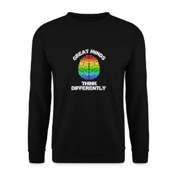 Les grands esprits pensent différemment - Sweat-shirt Unisexe - noir - Devant - Alina (178cm) & Michal (187cm)