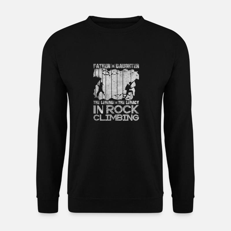 Papa Und Tochter Klettern - Unisex Pullover - Schwarz