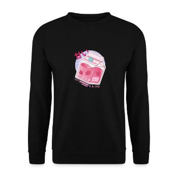 Kanji Otaku I Japanese Strawberry Milk I Kawaii - Sweat-shirt Unisexe - noir - Devant - Alina (178cm) & Michal (187cm)