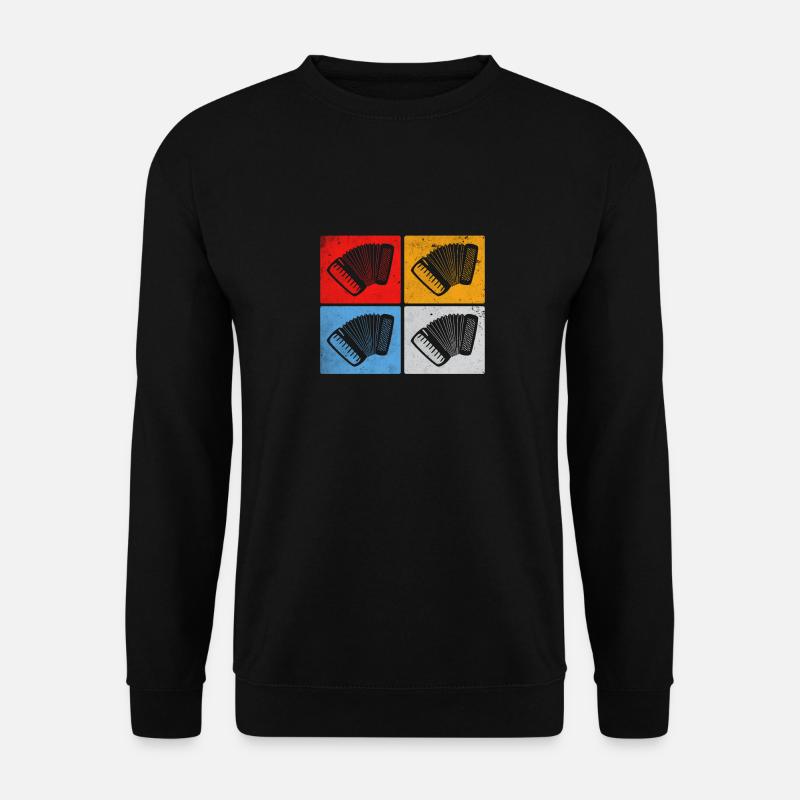 Akkordeon Retro - Unisex Pullover - Schwarz