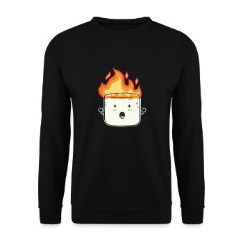 Drôle de cadeau de camping en feu de marshmallow - Sweat-shirt Unisexe - noir - Devant - Alina (178cm) & Michal (187cm)