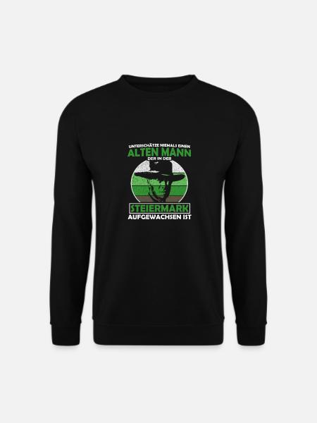 Unterschätze Niemals Einen Alten Mann Steiermark - Unisex Pullover - Schwarz