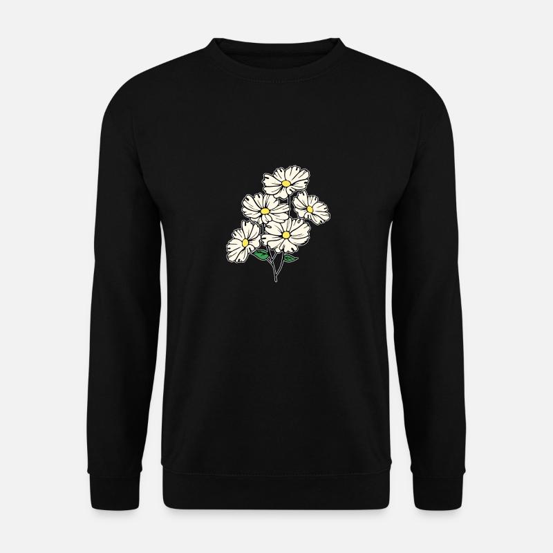 Hand-drawn garden gift with white - Unisex Sweatshirt - black