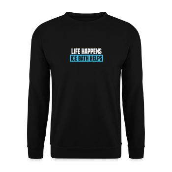 Ice Bathing Cold Showers Healthy Ice Swimming Gift - Unisex Sweatshirt - black - Front - Alina (178cm) & Michal (187cm)