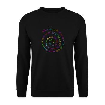 Aramsamsam Pädagogen Kinderlied Kindergarten Kita - Unisex Pullover - Schwarz - Vorne - Alina (178cm) & Michal (187cm)