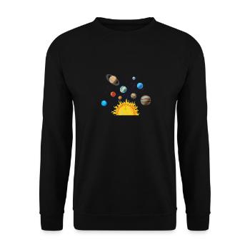 Solar System Space - Sweat-shirt Unisexe - noir - Devant - Alina (178cm) & Michal (187cm)