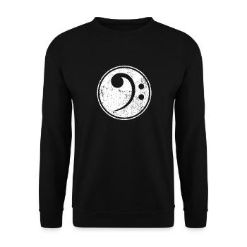 Bass Clef Bassist Bass Player Musician - Sweat-shirt Unisexe - noir - Devant - Alina (178cm) & Michal (187cm)