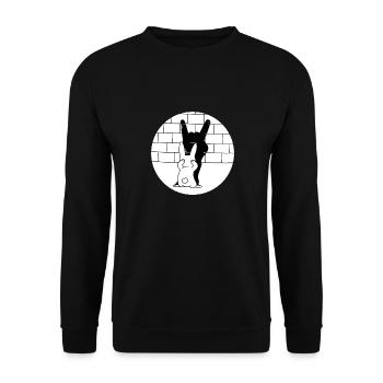 Funny Easter Shadow Donkey Ears Gift - Unisex Sweatshirt - black - Front - Alina (178cm) & Michal (187cm)
