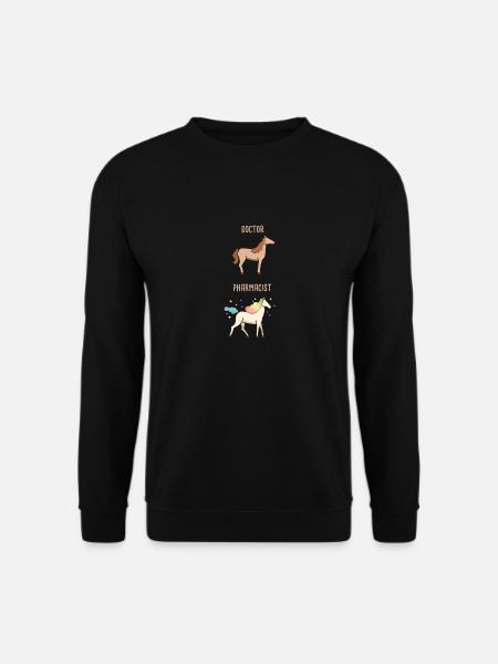 Doctor Vs Pharmacist Unicorn Dancing - Unisex Pullover - Schwarz