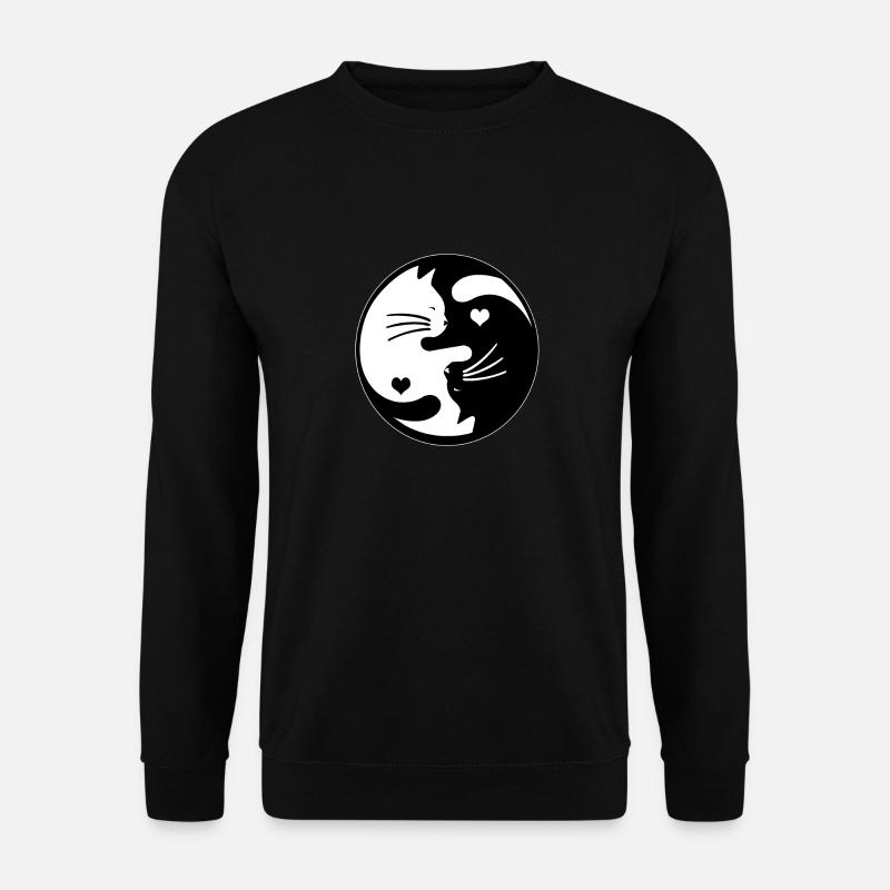 Cats Ying Yang - Unisex Sweatshirt - black