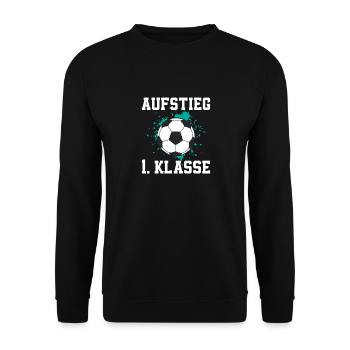 Erstklässler Einschulung Fußball - Unisex Pullover - Schwarz - Vorne - Alina (178cm) & Michal (187cm)