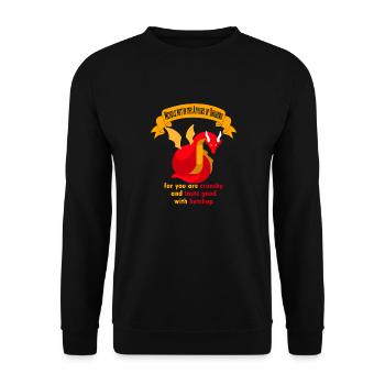Funny saying for dragon lovers - Unisex Sweatshirt - black - Front - Alina (178cm) & Michal (187cm)