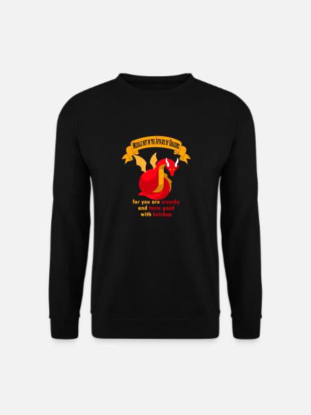 Dicton amusant pour les amateurs de dragons - Sweat-shirt Unisexe - noir