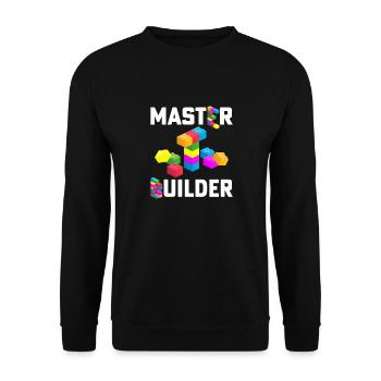 Kids Cool Master Builder Block Building für Papa - Unisex Pullover - Schwarz - Vorne - Alina (178cm) & Michal (187cm)