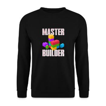 Master Builder Shirt Cute Master Block Builder Dad - Unisex Sweatshirt - black - Front - Alina (178cm) & Michal (187cm)