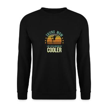 Lustige Ski-Mama Ski ski skier Fan Cool Mothers Day - Unisex Pullover - Schwarz - Vorne - Alina (178cm) & Michal (187cm)