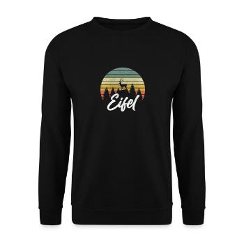 Eifelkind Eifel Motiv Eifelkinder Geschenk - Unisex Pullover - Schwarz - Vorne - Alina (178cm) & Michal (187cm)