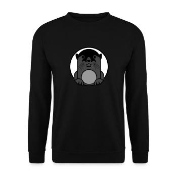 Loutres - Sweat-shirt Unisexe - noir - Devant - Alina (178cm) & Michal (187cm)