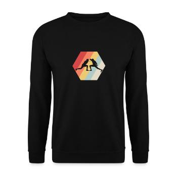 Fencing Team Fencing Fencing Retro - Unisex Sweatshirt - black - Front - Alina (178cm) & Michal (187cm)