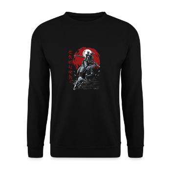 SAMURAI VINTAGE - Unisex Pullover - Schwarz - Vorne - Alina (178cm) & Michal (187cm)