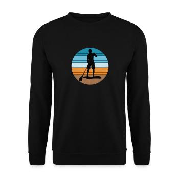 Standup Paddle Athletes on River and Sea - Unisex Sweatshirt - black - Front - Alina (178cm) & Michal (187cm)