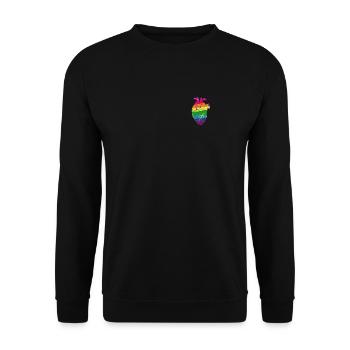 Drapeau anatomique de l’égalité LGBTQ de la Gay Pride LGBTQ - Sweat-shirt Unisexe - noir - Devant - Alina (178cm) & Michal (187cm)
