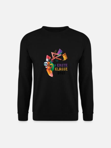 Schulkind 2021 1. Klasse Einschulung Stift Lineal - Unisex Pullover - Schwarz
