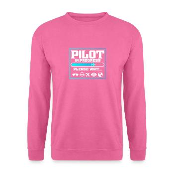 Pilot In Progress Funny Flight School Student - Unisex Sweatshirt - pink - Front