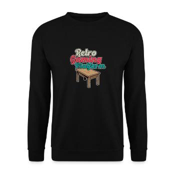 Retro Original Gaming For Board Game Lovers - Unisex Sweatshirt - black - Front - Alina (178cm) & Michal (187cm)