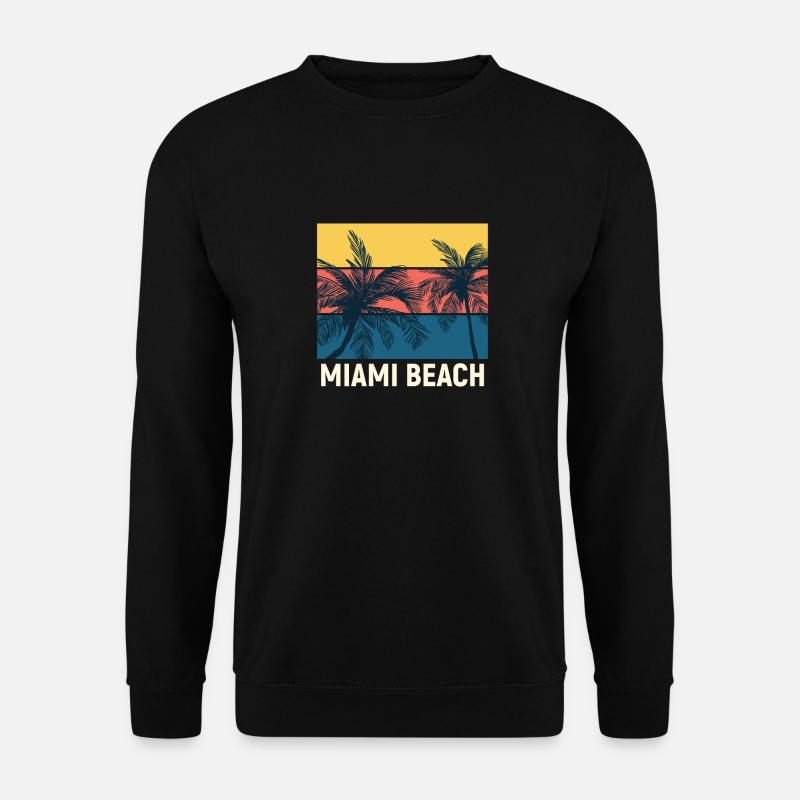 Miami Beach - Unisex Pullover - Schwarz