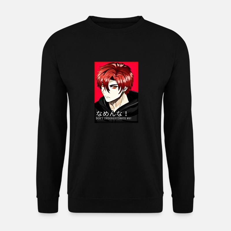 Red Anime Manga Design China Japan - Unisex Pullover - Schwarz