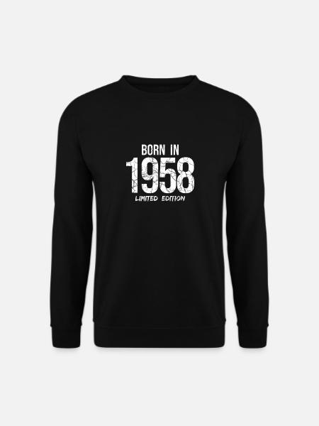 63. Geburtstag - BORN IN 1958 LIMITED EDITION - Unisex Pullover - Schwarz