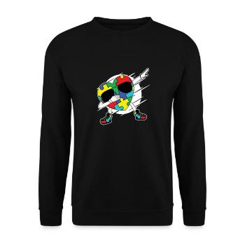 Autismus Autist Asberger Autismus Awareness Puzzle - Unisex Pullover - Schwarz - Vorne - Alina (178cm) & Michal (187cm)