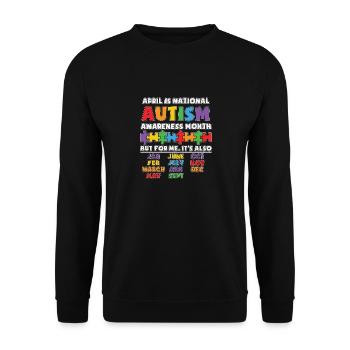 Autismus Autist Asberger Autismus Awareness Puzzle - Unisex Pullover - Schwarz - Vorne - Alina (178cm) & Michal (187cm)