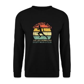 Running Dad Jogging Dad Marathon Runner Father's Day - Unisex Sweatshirt - black - Front - Alina (178cm) & Michal (187cm)