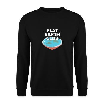 Flat Flat Earth Flat Earth Conspiracy - Unisex Sweatshirt - black - Front - Alina (178cm) & Michal (187cm)