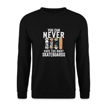 Skateboardfahrer Skater Skateboarder Skateboards - Unisex Sweatshirt - black - Front - Alina (178cm) & Michal (187cm)