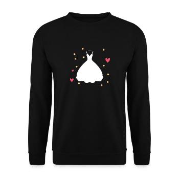 bride - Unisex Sweatshirt - black - Front - Alina (178cm) & Michal (187cm)