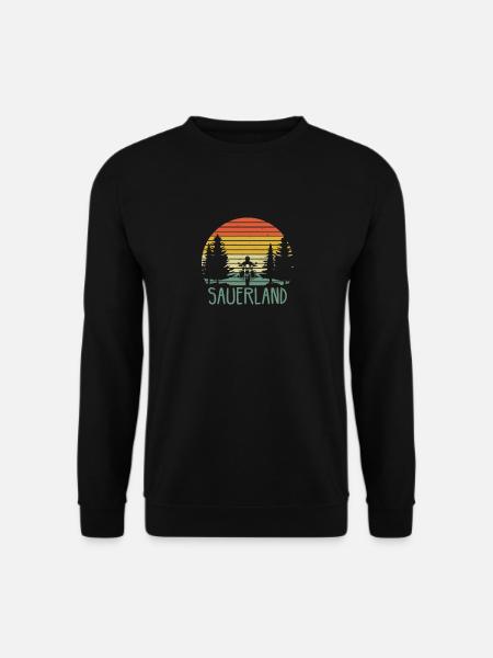 Sauerland Sauerländer Biker Wandern Geschenkidee - Unisex Pullover - Schwarz